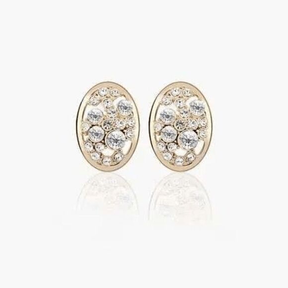 2/$40 Ladies Classy Oval Earrings – Clear - Picture 1 of 3